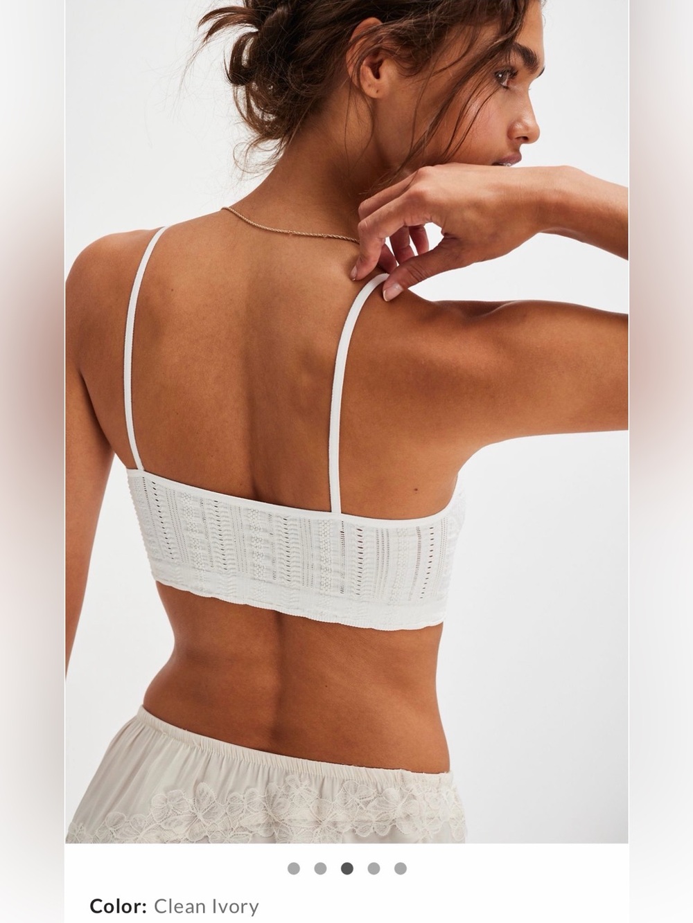 Free People Heirloom Seamless Bralettes. Bundle (2) L/XL Gunmetal & Clean Ivory - Picture 3 of 12